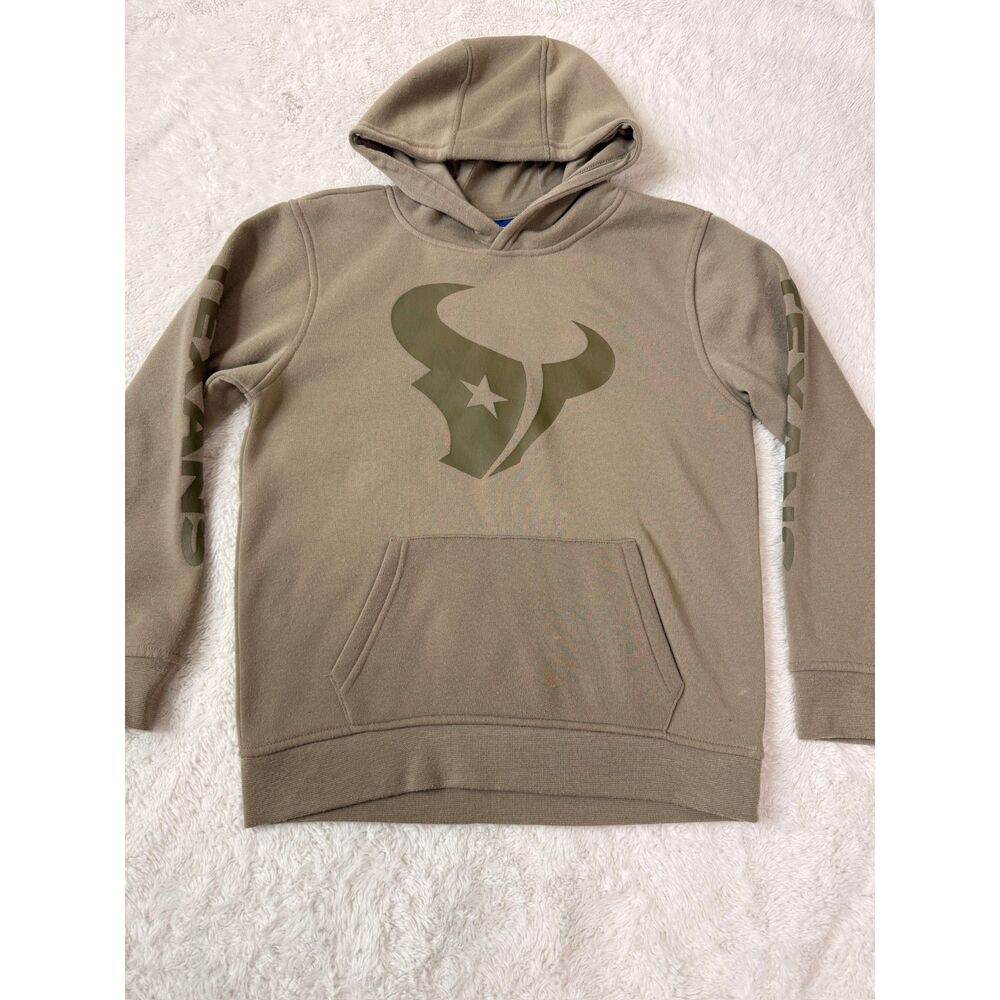 Houston Texans Youth Hoodie Olive Pullover Hooded Sweatshirt 10-12 football - Picture 3 of 7